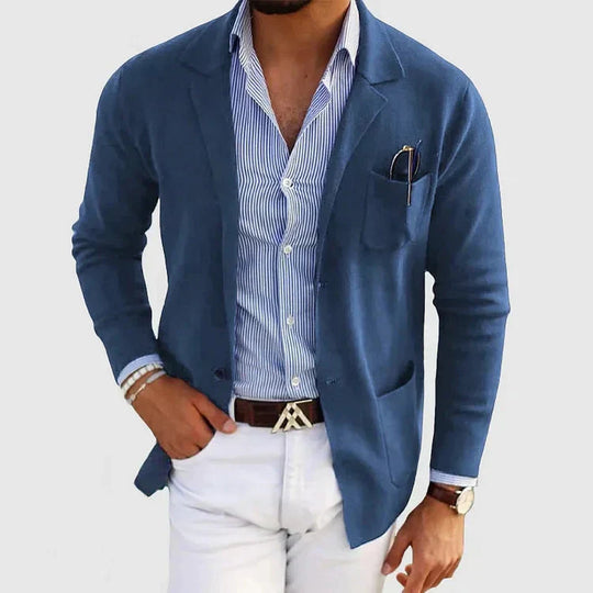 Heidi-Mode | Formeller Herrenblazer mit Reverskragen und Knopftaschen