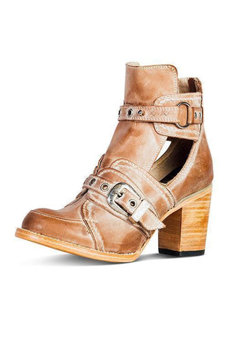 Heidi-Mode | Rustikales Stiefelette mit Blockabsatz