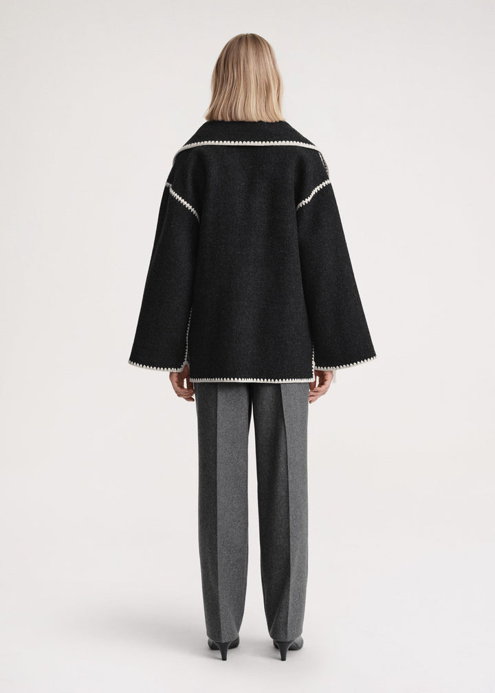 Luxe Jacke mit Schal