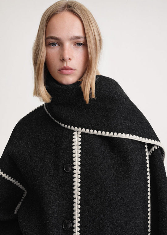 Luxe Jacke mit Schal