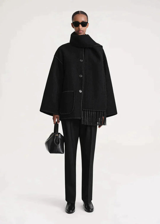 Luxe Jacke mit Schal