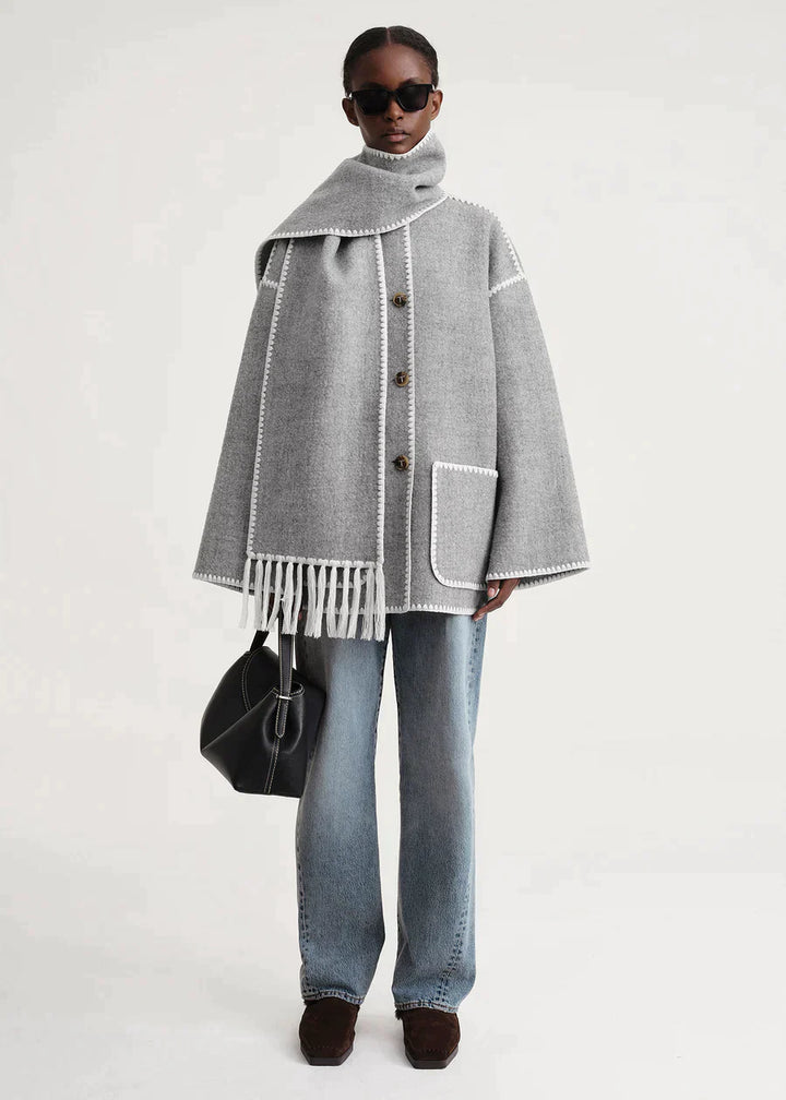 Luxe Jacke mit Schal