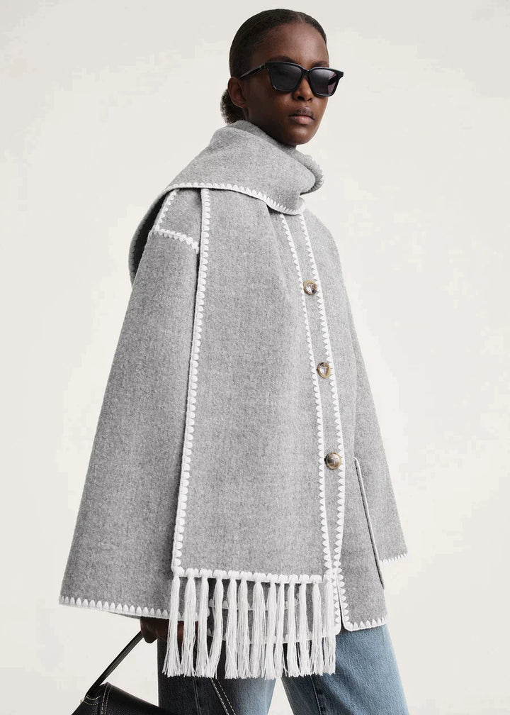 Luxe Jacke mit Schal