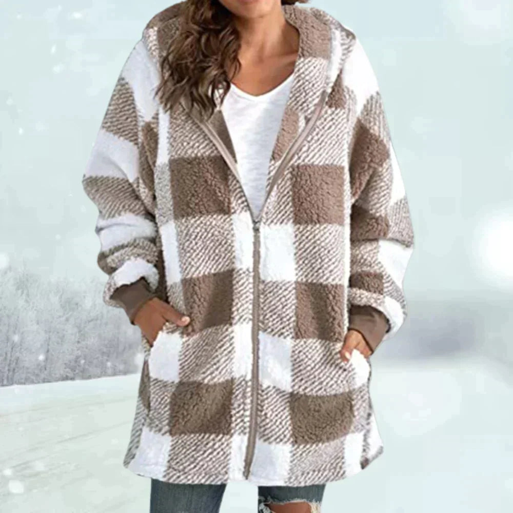 Kariertes Winterjacke