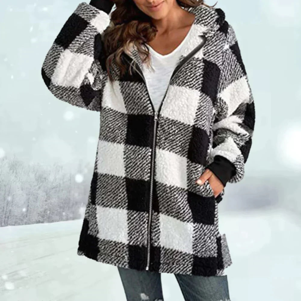 Kariertes Winterjacke