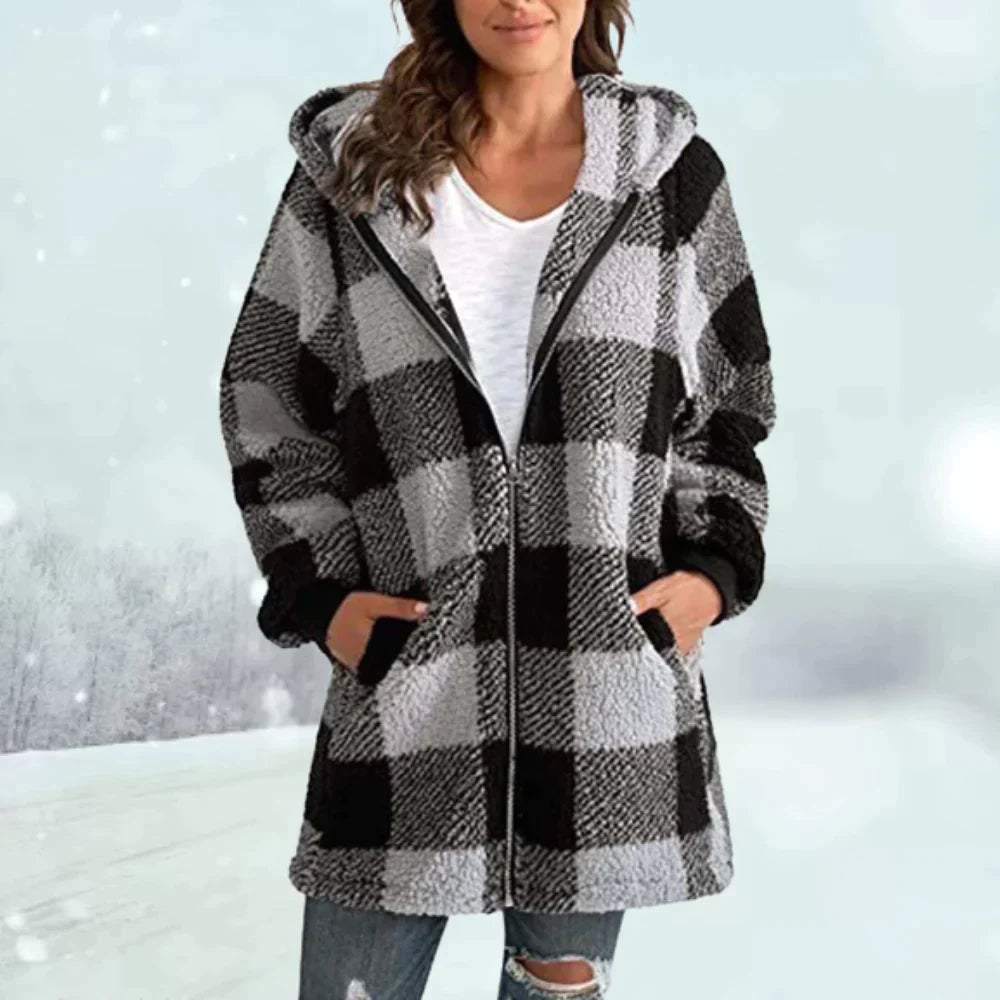 Kariertes Winterjacke