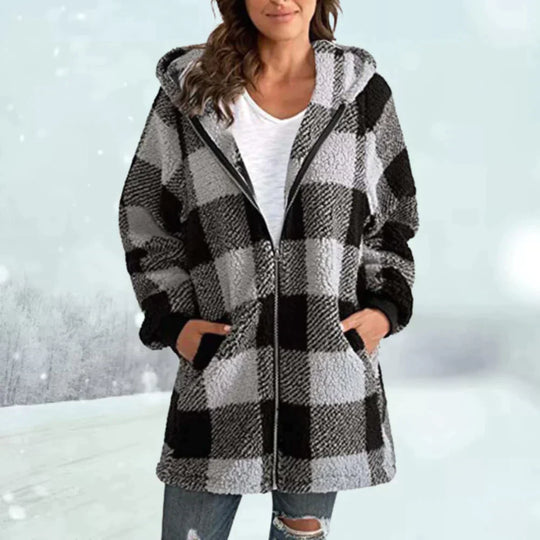 Kariertes Winterjacke