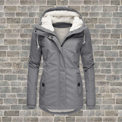 Heidi-Mode - Schicke Herbst Falten Baumwolljacke mit Kapuze für Frauen