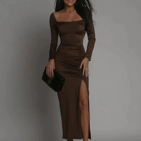 Luxe Samt langes Abendkleid