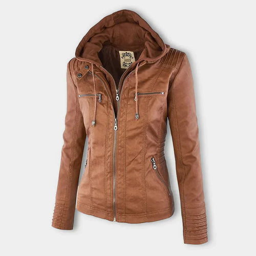 Heidi-Mode | Veste En Cuir Pour Femmes Avec Capuche