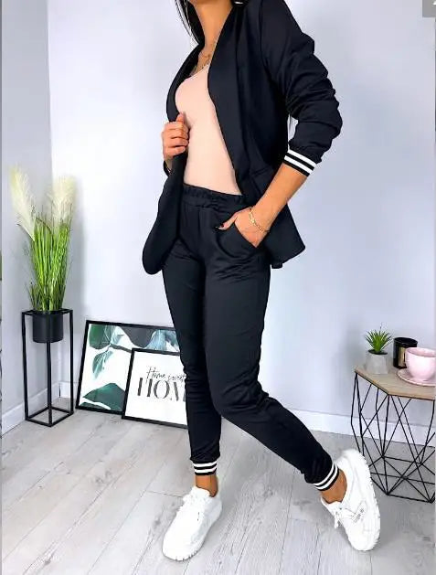 Heidi-Mode | Damen Doppelreiher Blazer Hosenanzug