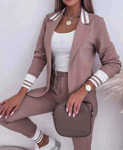 Heidi-Mode | Damen Doppelreiher Blazer Hosenanzug