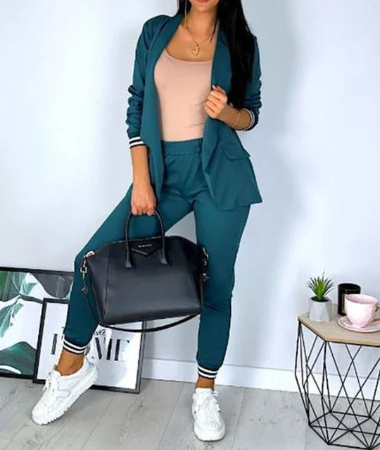 Heidi-Mode | Damen Doppelreiher Blazer Hosenanzug