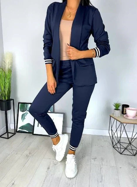 Heidi-Mode | Damen Doppelreiher Blazer Hosenanzug