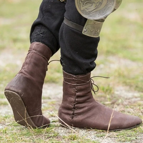 Heidi-Mode | Mittelalterliche Lederstiefel für Männer