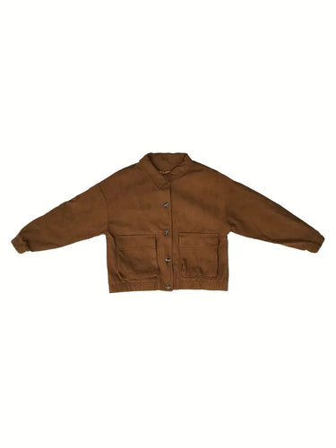 Cordjacke mit Knopfleiste vorne