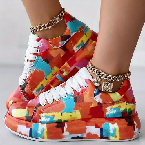 Heidi-Mode | Bunte Plattform Sneaker