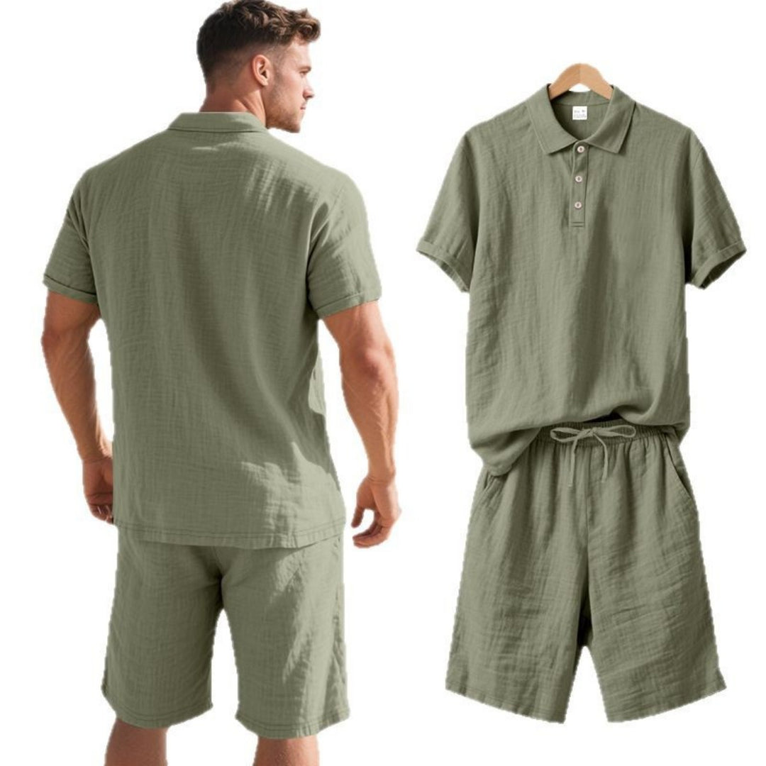 Heidi Mode | Kurzärmliges Poloshirt und Shorts Strandanzug