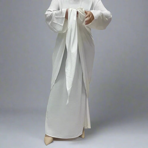 Heidi-Mode | Langarmig Wrinkle Muslimische Frauen Abaya Kleid