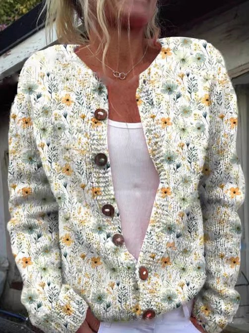 Heidi-Mode | Weste mit Blumenmuster