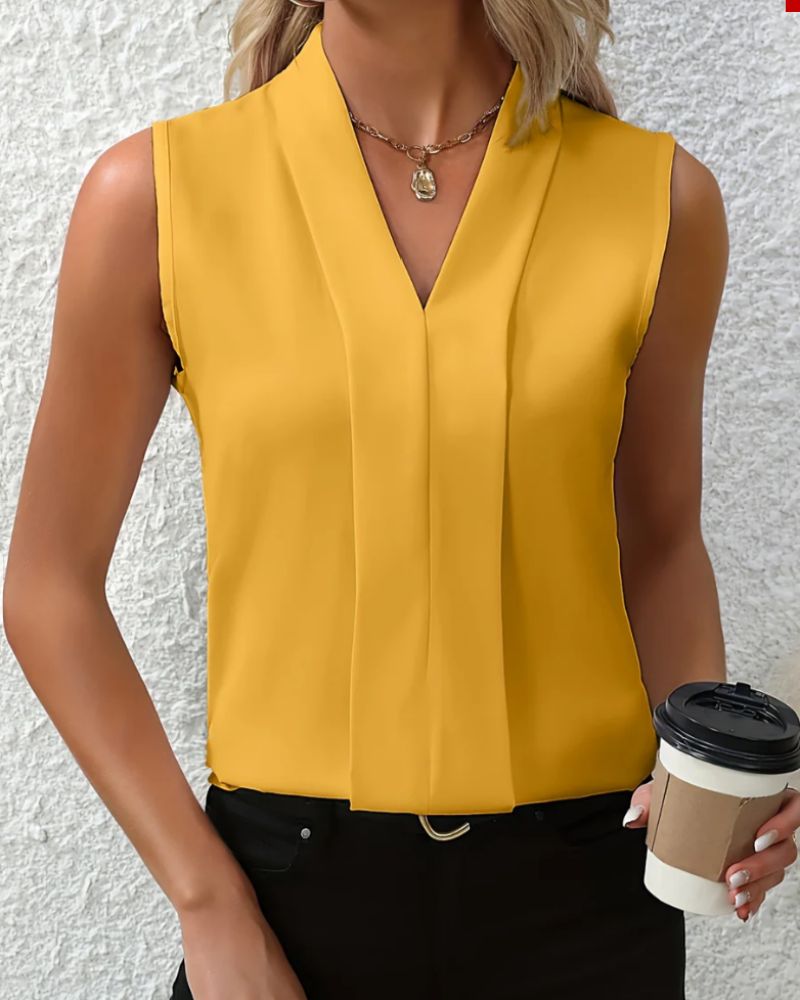 Heidi-Mode | Ärmelloses Tank-Top mit V-Ausschnitt für den Sommer