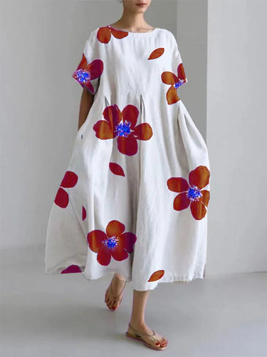 Heidi-Mode | Lässiges Lockeres Blumen Elegante Sommerkleider Damen Elegante Sommerkleider Damen