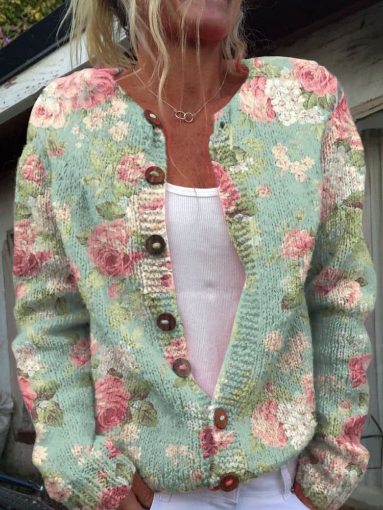 Heidi-Mode | Weste mit Blumenmuster