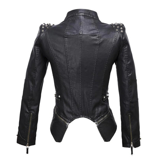 Heidi-Mode | Slim Fit Biker jacke Für Damen Perfekt Für Alltag