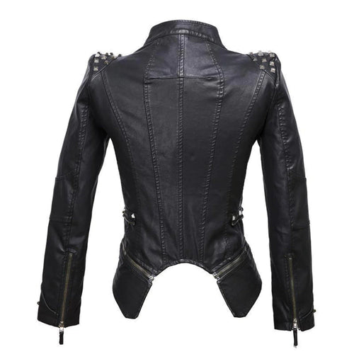 Heidi-Mode | Slim Fit Biker jacke Für Damen Perfekt Für Alltag