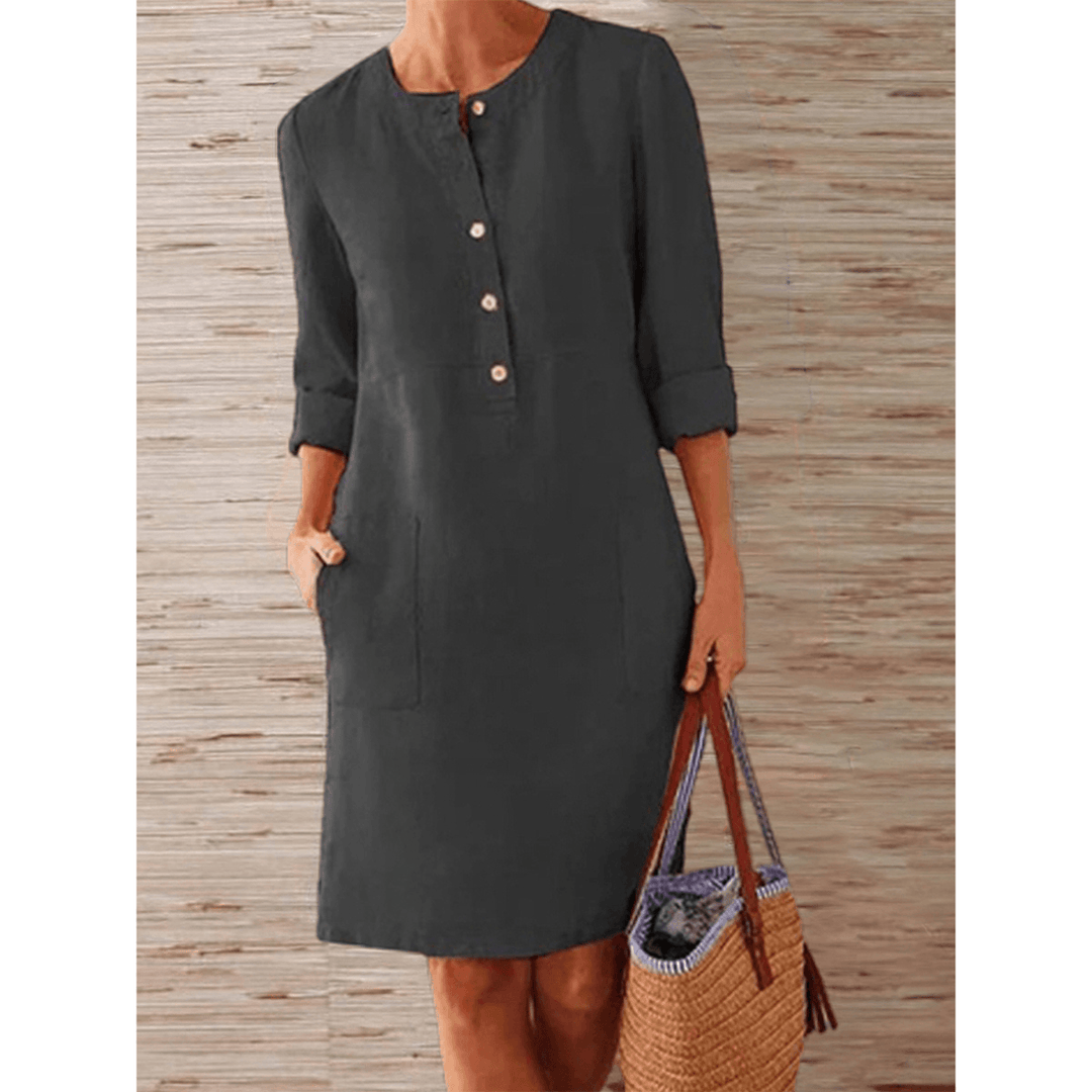 Lässiges kleid mit Knopfleiste