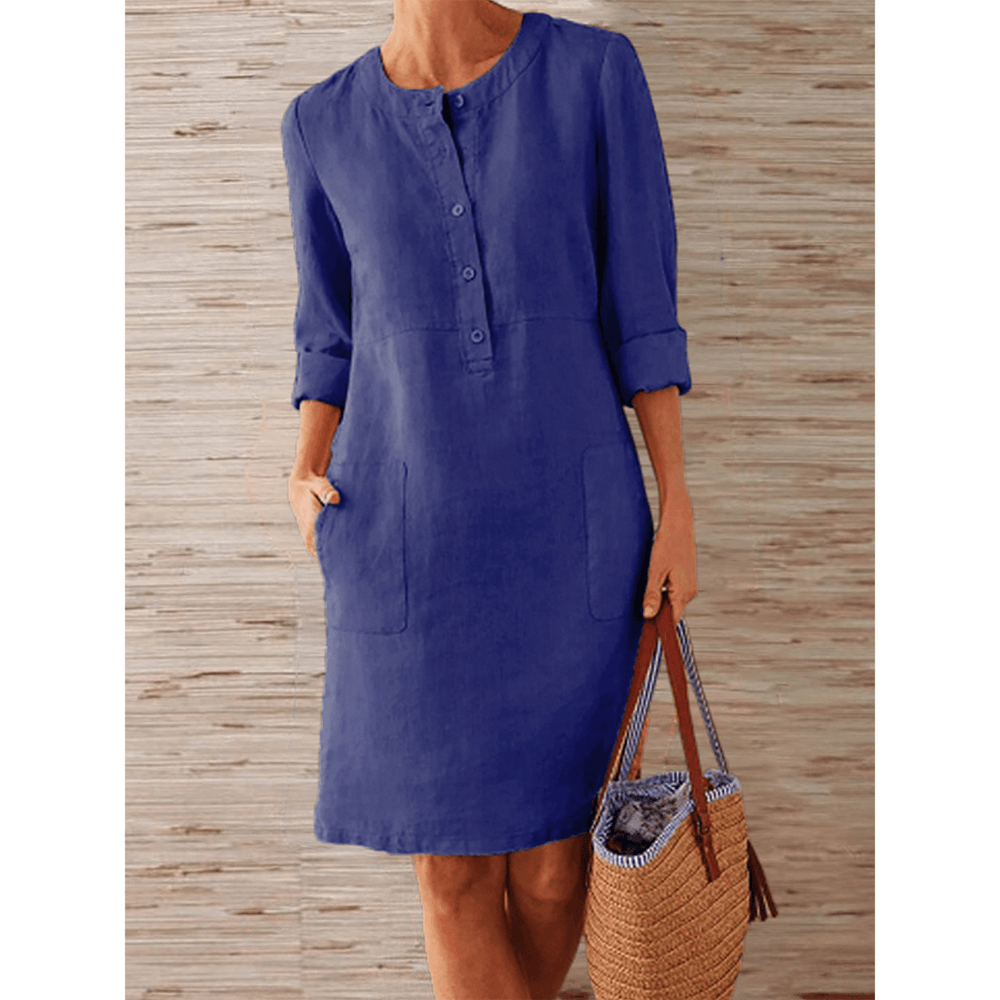 Lässiges kleid mit Knopfleiste