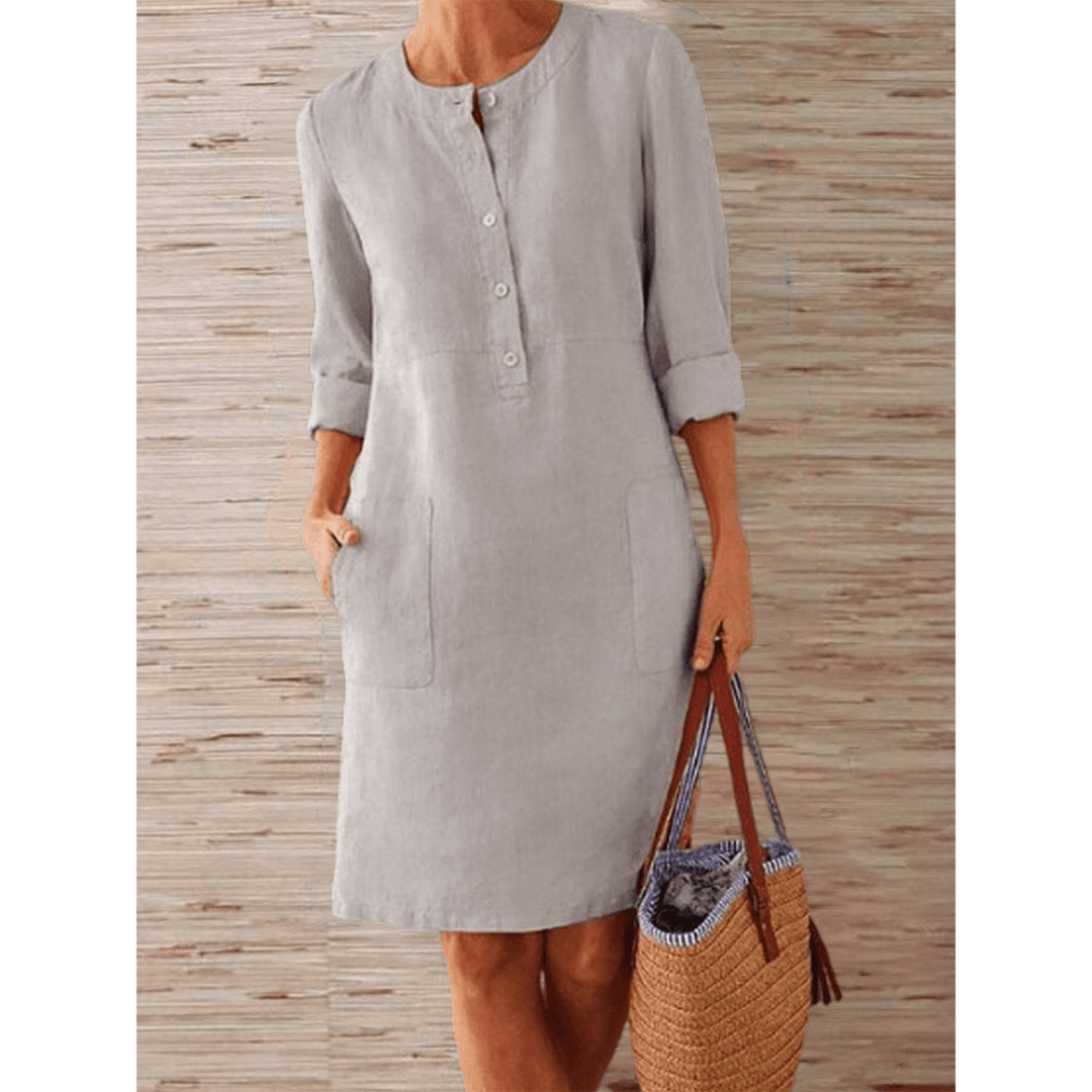 Lässiges kleid mit Knopfleiste