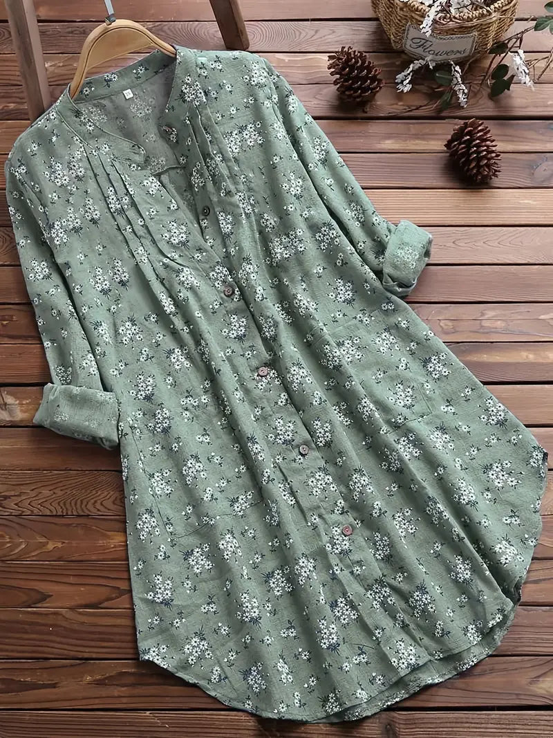 Heidi-Bluse | Bluse mit Blumendruck für den Sommer