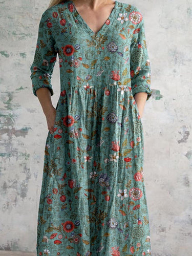 Heidi-Mode | Bauchbedeckendes Blumenkleid