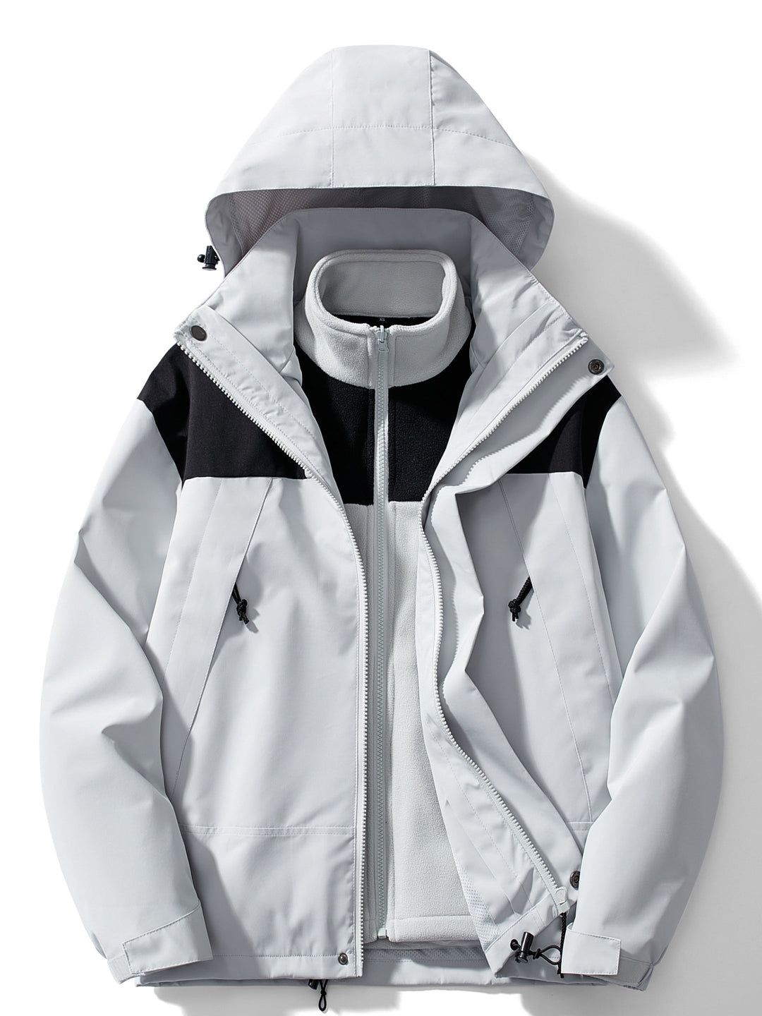 Heidi-Mode | 3-in-1 Fleece-Winterjacke mit Kapuze für Damen