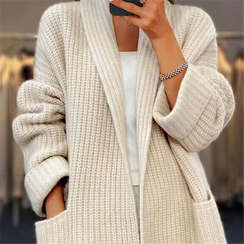 Heidi-Mode | Lässige Sommer Strickjacke Damen mit Taschen