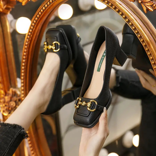 Heidi-Mode | Damen Block Absätz Pumps