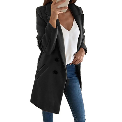 Heidi-Mode | Damen Eleganter Trenchcoat Langer Mantel