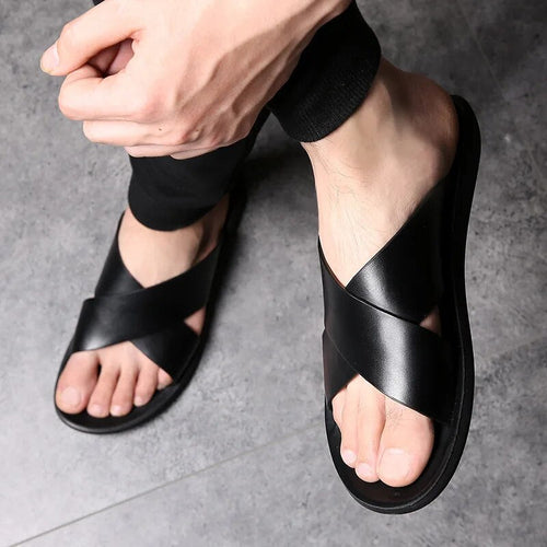 Heidi-Mode | Lässige rutschfeste Ledersandalen