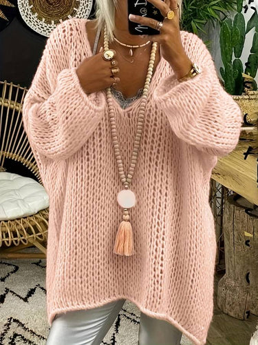Heidi-Mode | Oversized Trui Met V Hals