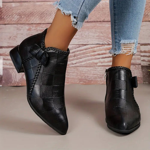 Heidi-Mode | Damen Niedrig Absatz Stiefel Bequem