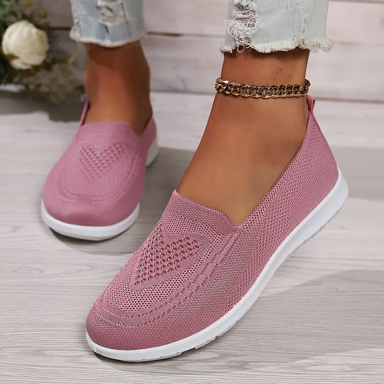 Heidi-Mode | Einfarbige Gestrickte Sneaker Für Damen