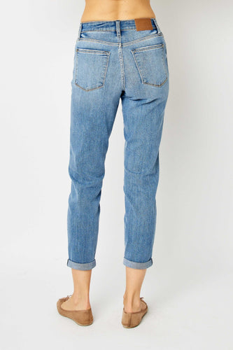 Heidi-Mode | Judy Blue Vollgröße Umschlag Saum Slim Jeans