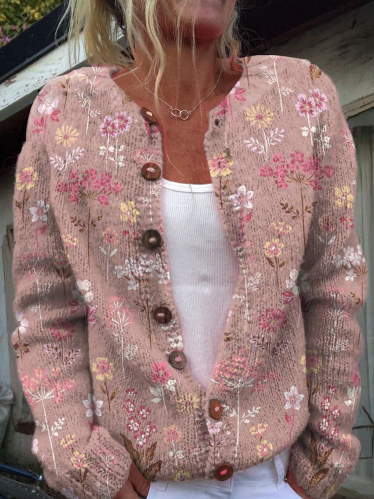 Heidi-Mode | Weste mit Blumenmuster