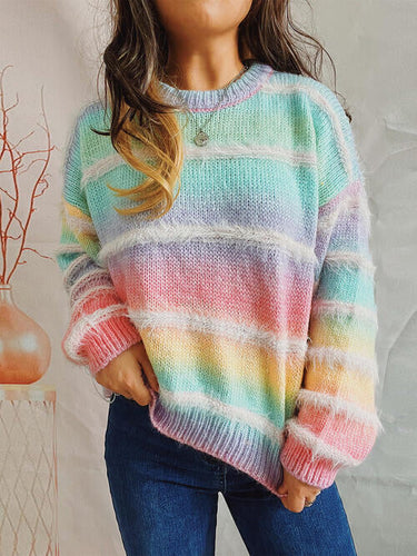 Heidi-Mode | Gemütlicher Weicher Gestreifter Pullover