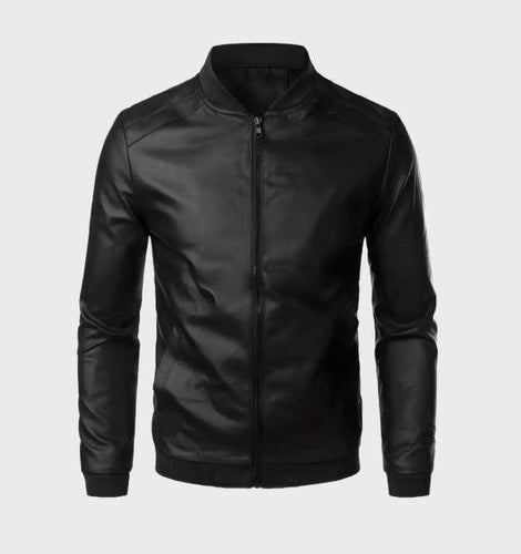 Heidi-Mode | Verschleißfestes Lederjacke mit Taschen und Durchgehendem Reißverschluss