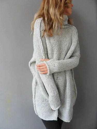 Heidi-Mode | Damen Grauer Pullover In Übergrößen
