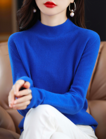 Bequemer Wollpullover mit langen Ärmeln