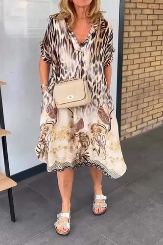 Freizeitkleid mit Leopardenmuster - Johanna