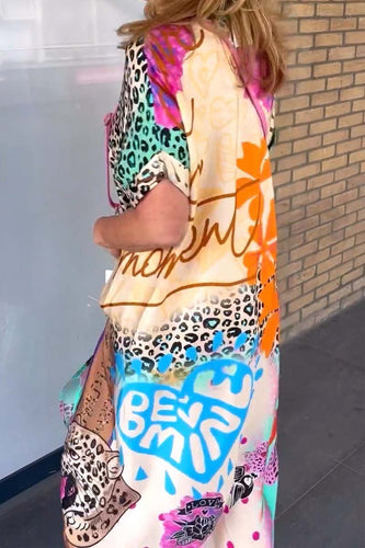 Heidi-Mode | Animal Print Midi Kleid